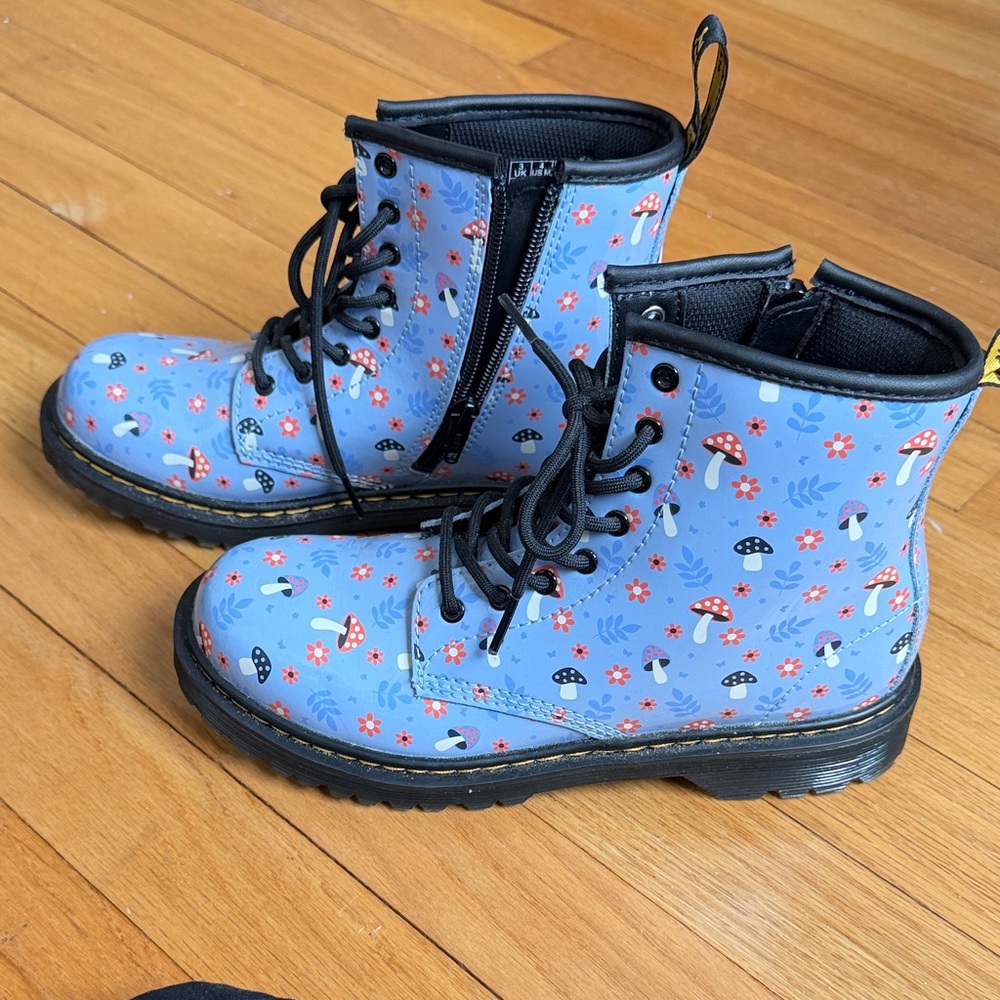 Dr. Martens Blue Mushroom Lace-Up Boots